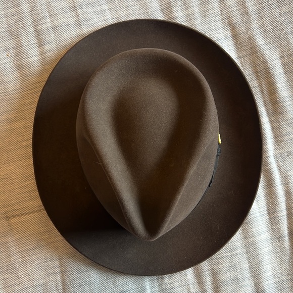 Stetson Downs felt fedora 7 3/8 - Picture 3 of 6